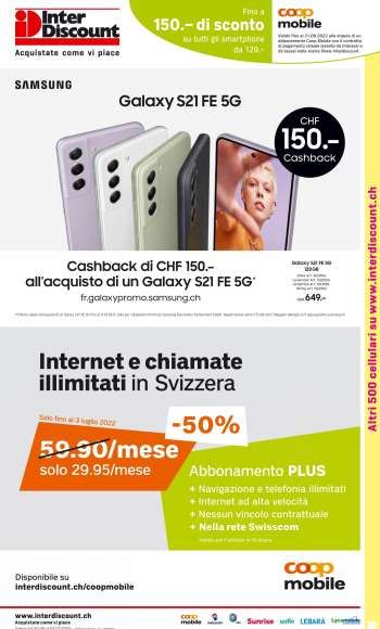 Volantino Interdiscount - 20.6.2022 - 3.7.2022.