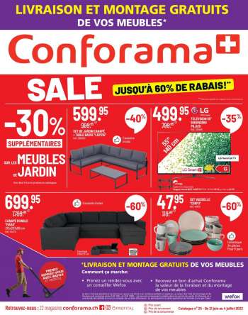 Prospekte Conforama - 21.6.2022 - 4.7.2022.