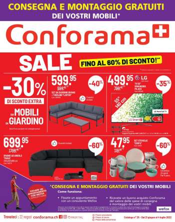 Volantino Conforama - 21.6.2022 - 4.7.2022.