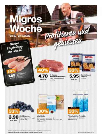 Prospekte Migros - 21.6.2022 - 27.6.2022.