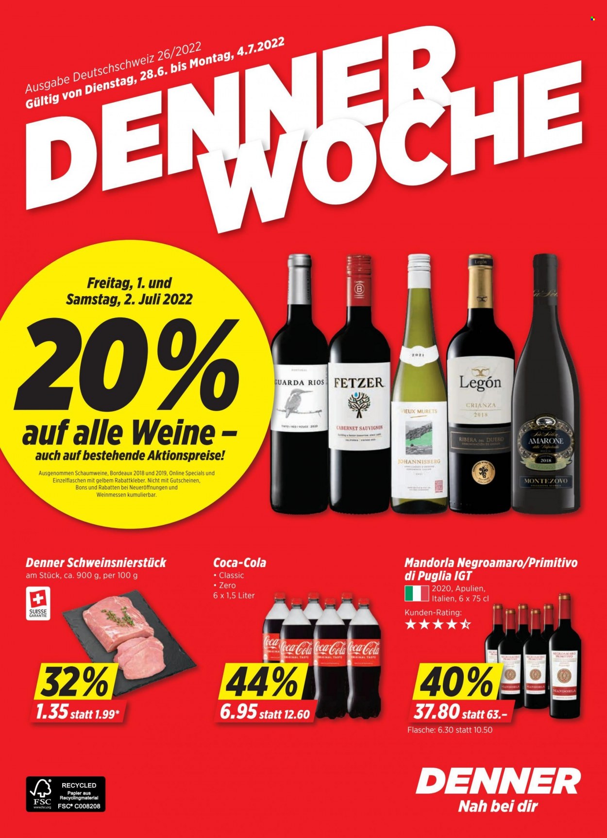 Catalogue Denner - 28.6.2022 - 4.7.2022. Page 1