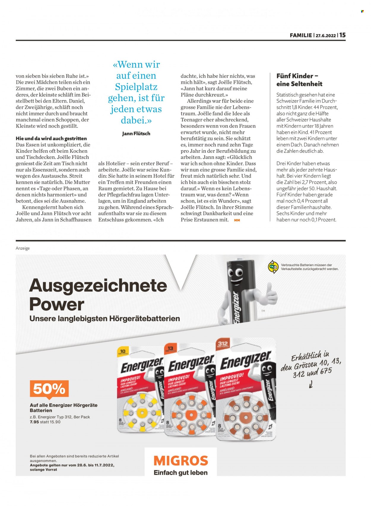Volantino Migros - 27.6.2022 - 3.7.2022. Pagina 15