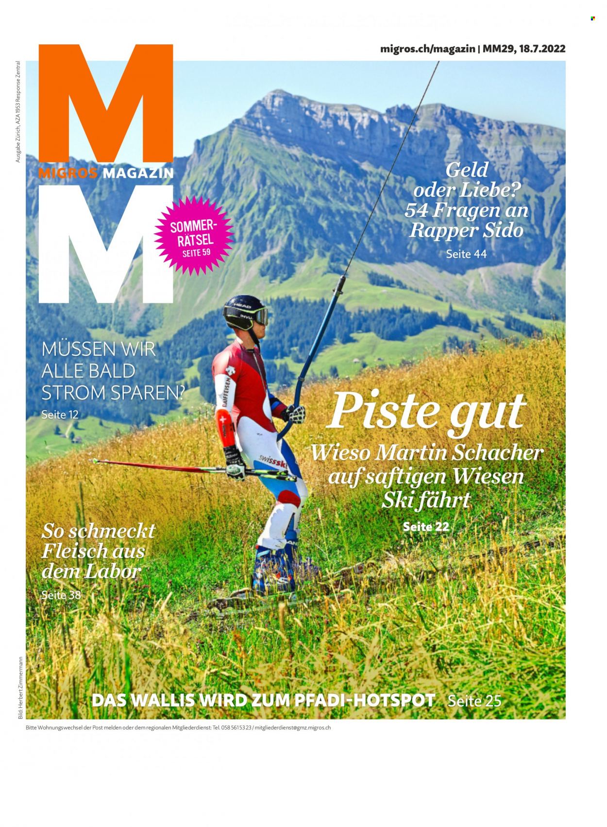 Prospekt Migros - 18.7.2022 - 24.7.2022. Seite 1