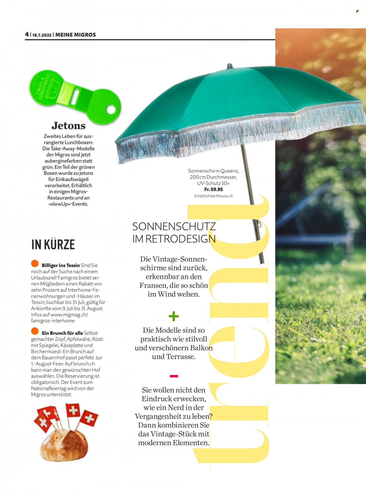 Prospekt Migros - 18.7.2022 - 24.7.2022. Seite 4