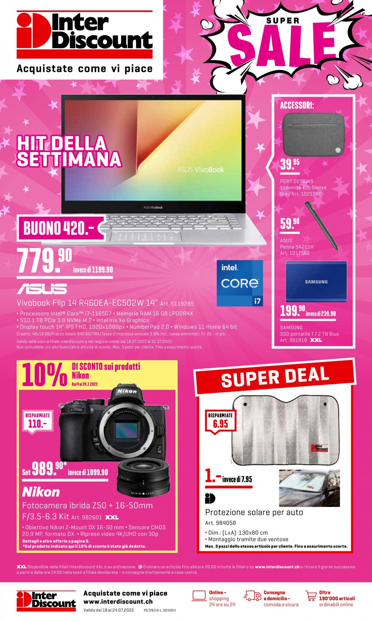 Catalogue Interdiscount - 18.7.2022 - 24.7.2022. Page 1
