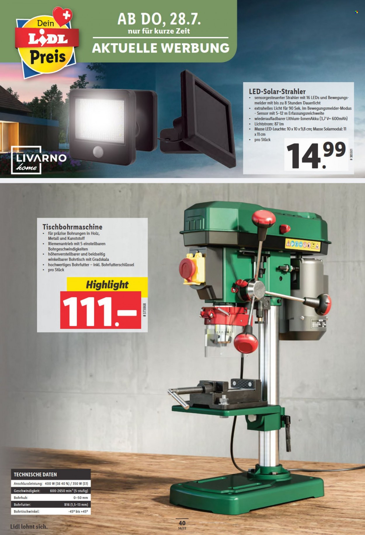 Volantino Lidl - 28.7.2022 - 3.8.2022. Pagina 40