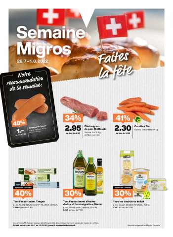Catalogue Migros - 26.7.2022 - 1.8.2022.