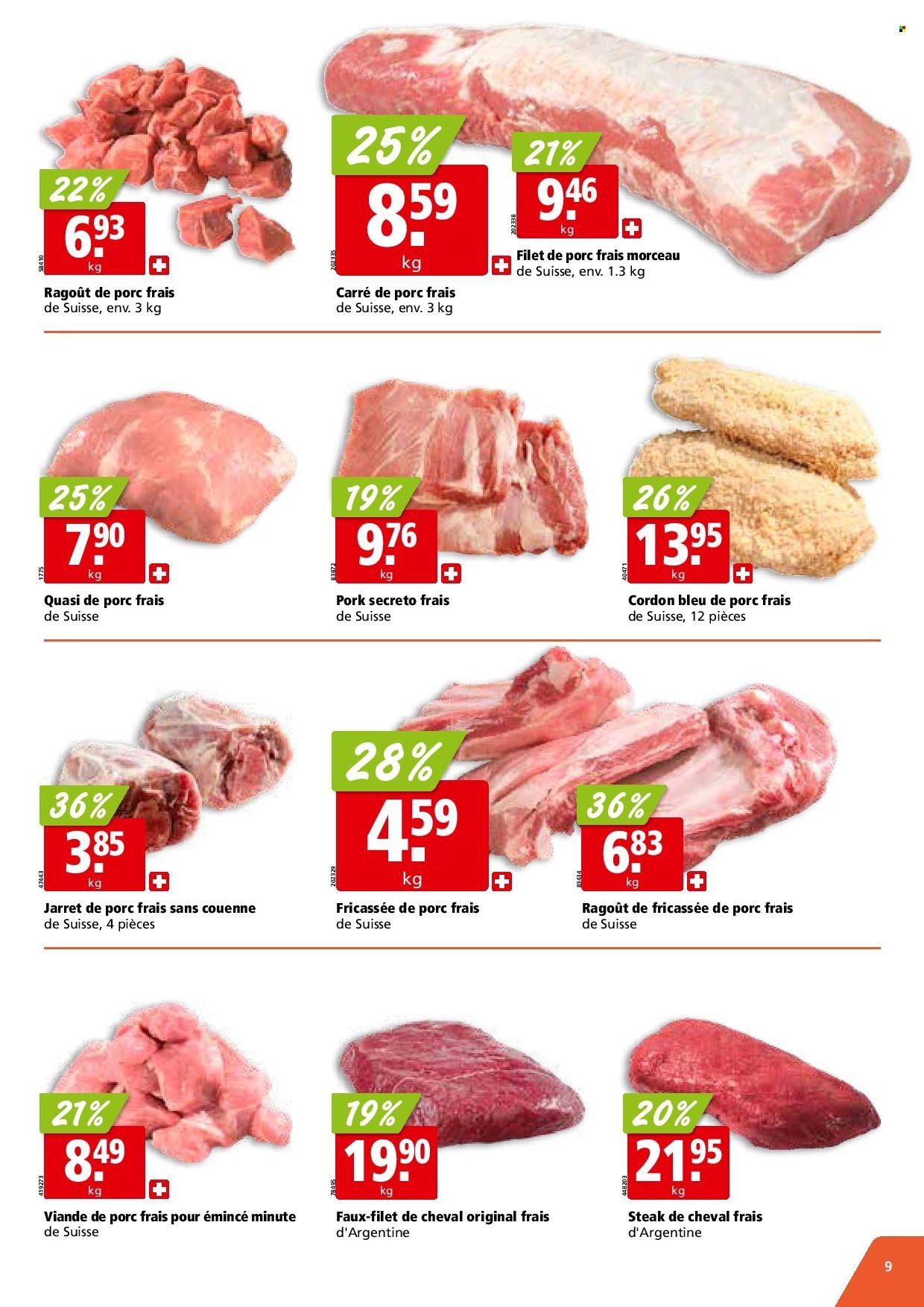 Prospekte ALIGRO - 8.8.2022 - 13.8.2022 - Produkte in Aktion - Steak, Ragout, Cordon Bleu. Seite 9.