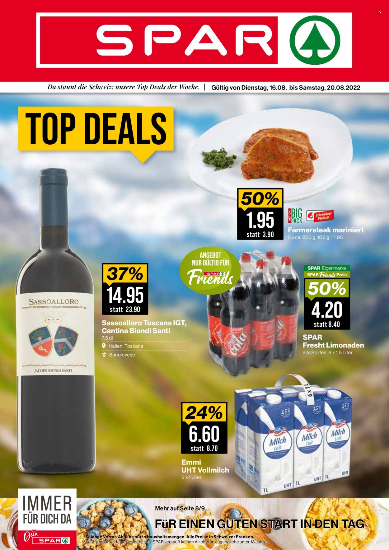 Prospekt SPAR - 16.8.2022 - 20.8.2022. Seite 1