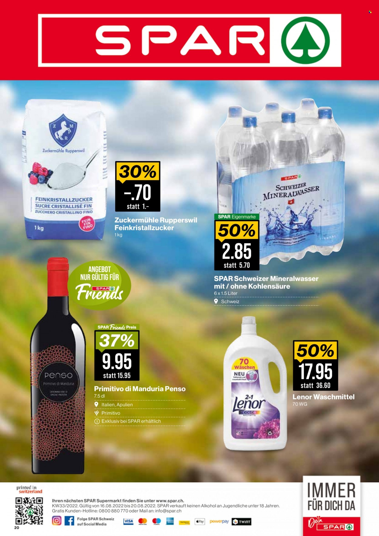 Prospekt SPAR - 16.8.2022 - 20.8.2022. Seite 20