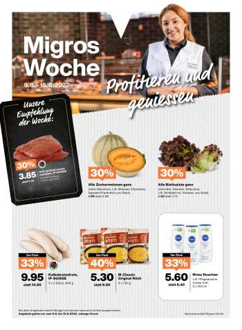 Prospekte Migros - 9.8.2022 - 15.8.2022.