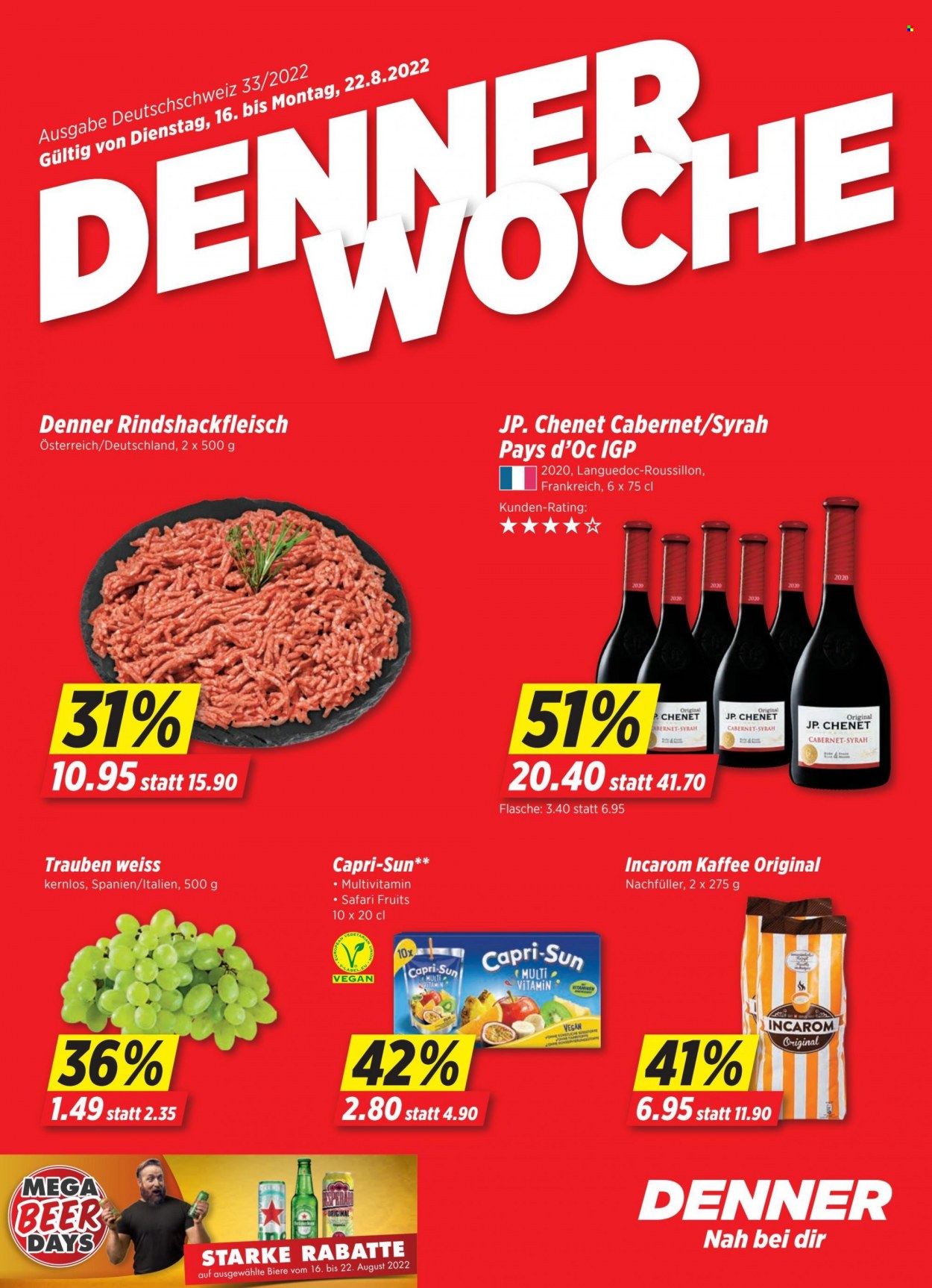 Prospekt Denner - 16.8.2022 - 22.8.2022. Seite 1