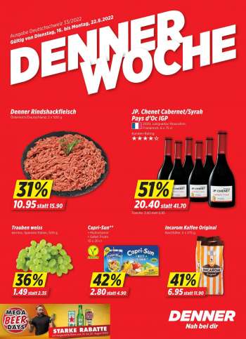 Prospekte Denner - 16.8.2022 - 22.8.2022.