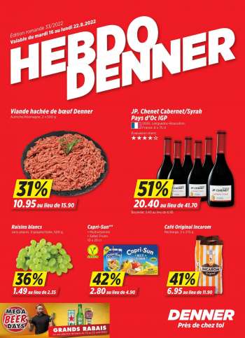 Prospekte Denner - 16.8.2022 - 22.8.2022.