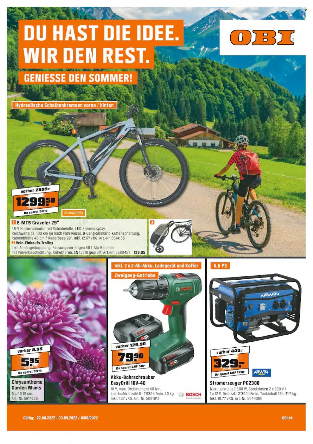 Catalogue OBI - 22.8.2022 - 3.9.2022. Page 1