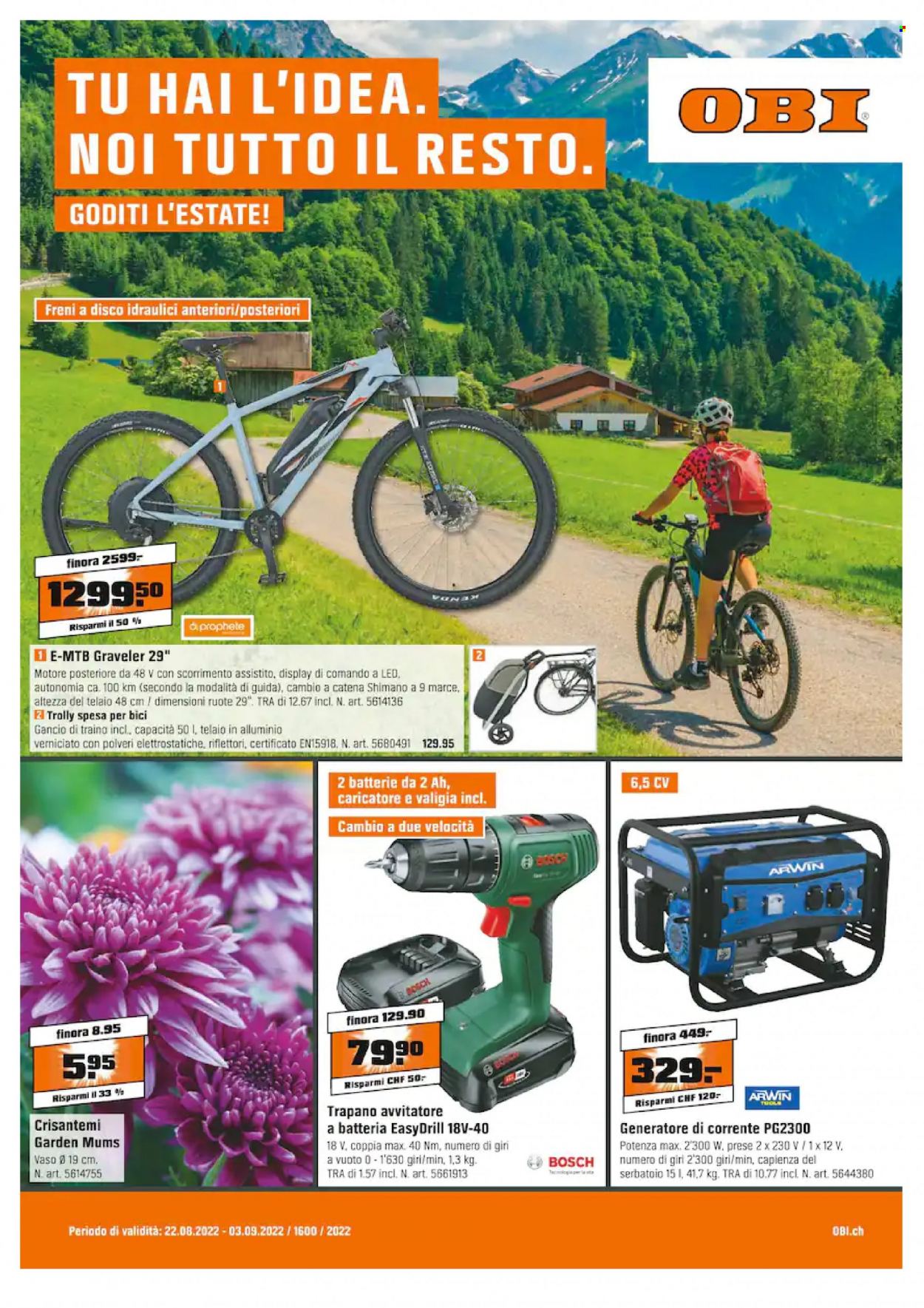 Catalogue OBI - 22.8.2022 - 3.9.2022. Page 1