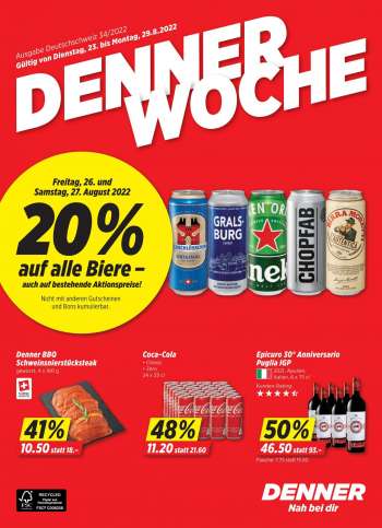 Prospekte Denner - 22.8.2022 - 28.8.2022.