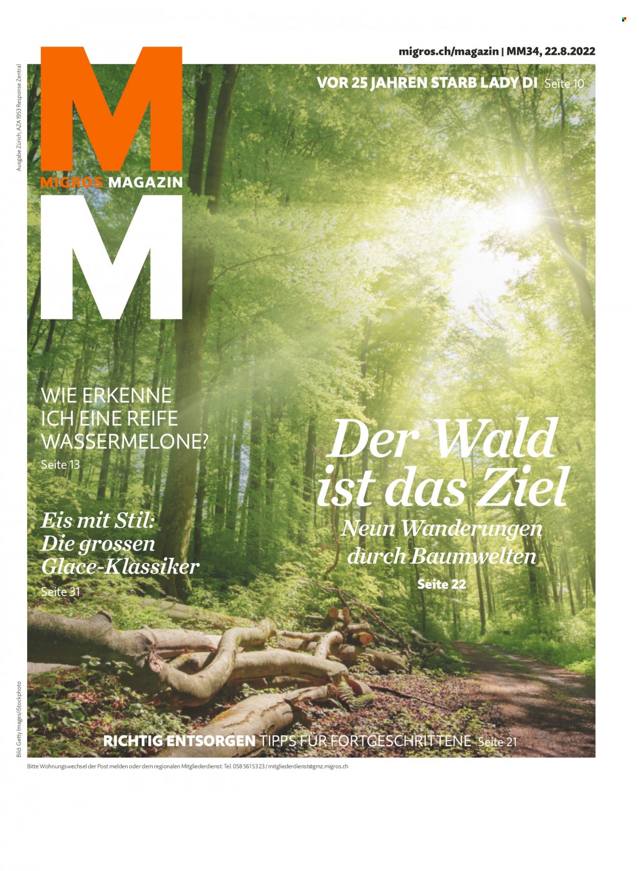Prospekt Migros - 22.8.2022 - 28.8.2022. Seite 1