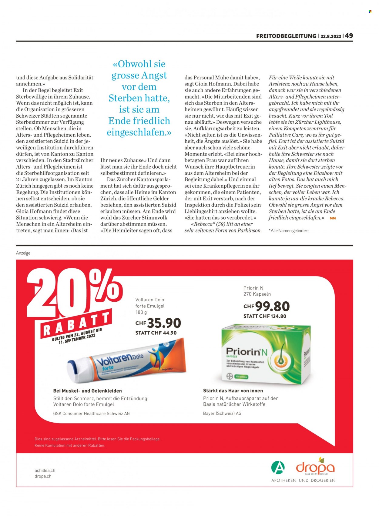 Prospekt Migros - 22.8.2022 - 28.8.2022. Seite 49
