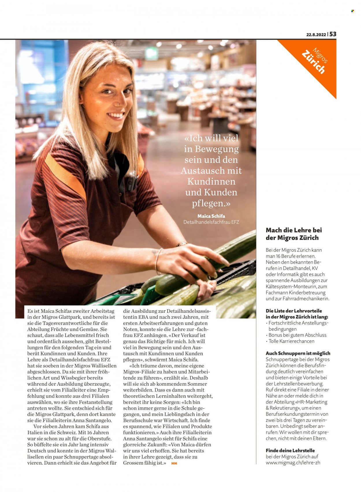 Prospekt Migros - 22.8.2022 - 28.8.2022. Seite 53