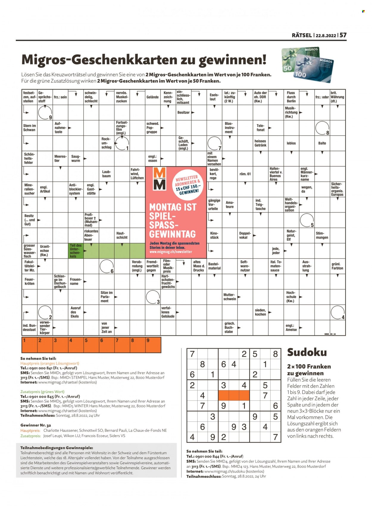 Prospekt Migros - 22.8.2022 - 28.8.2022. Seite 57