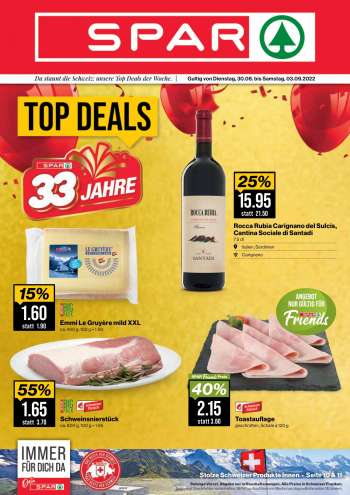 Prospekte SPAR - 30.8.2022 - 3.9.2022.