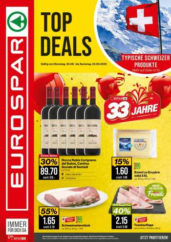 Volantino SPAR - 30.8.2022 - 3.9.2022.