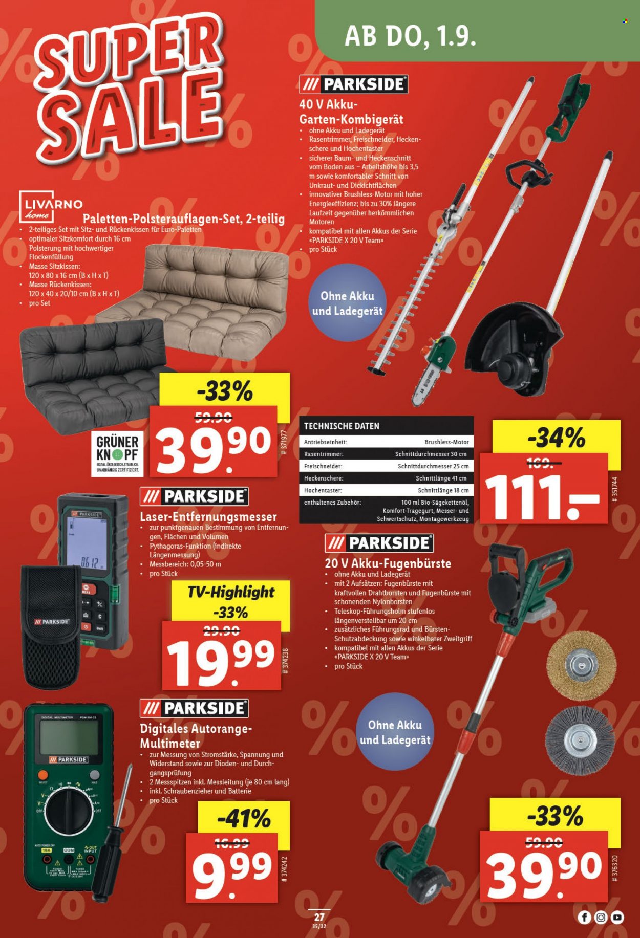 Volantino Lidl - 1.9.2022 - 7.9.2022. Pagina 27