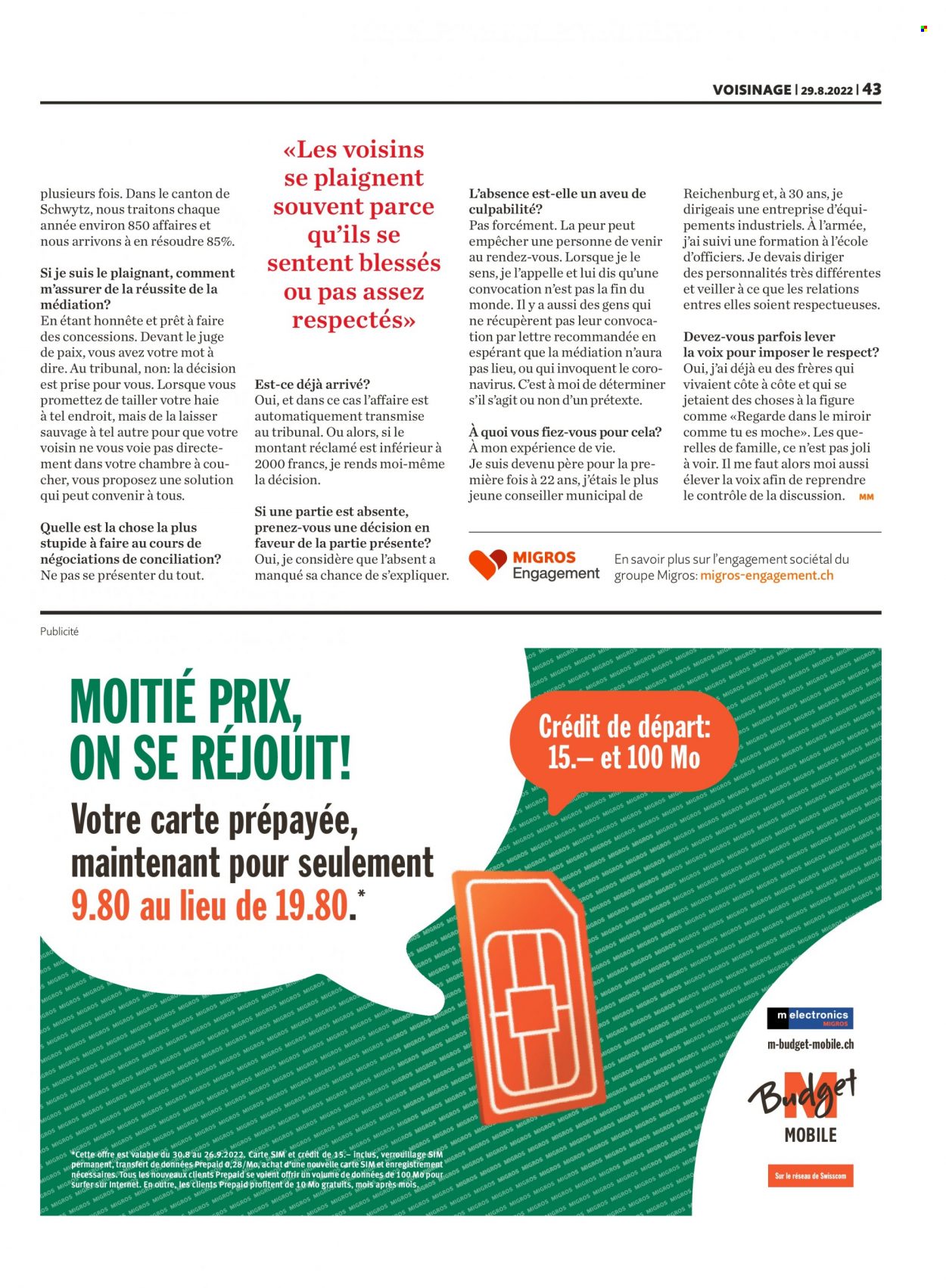 Catalogue Migros - 29.8.2022 - 4.9.2022. Page 43