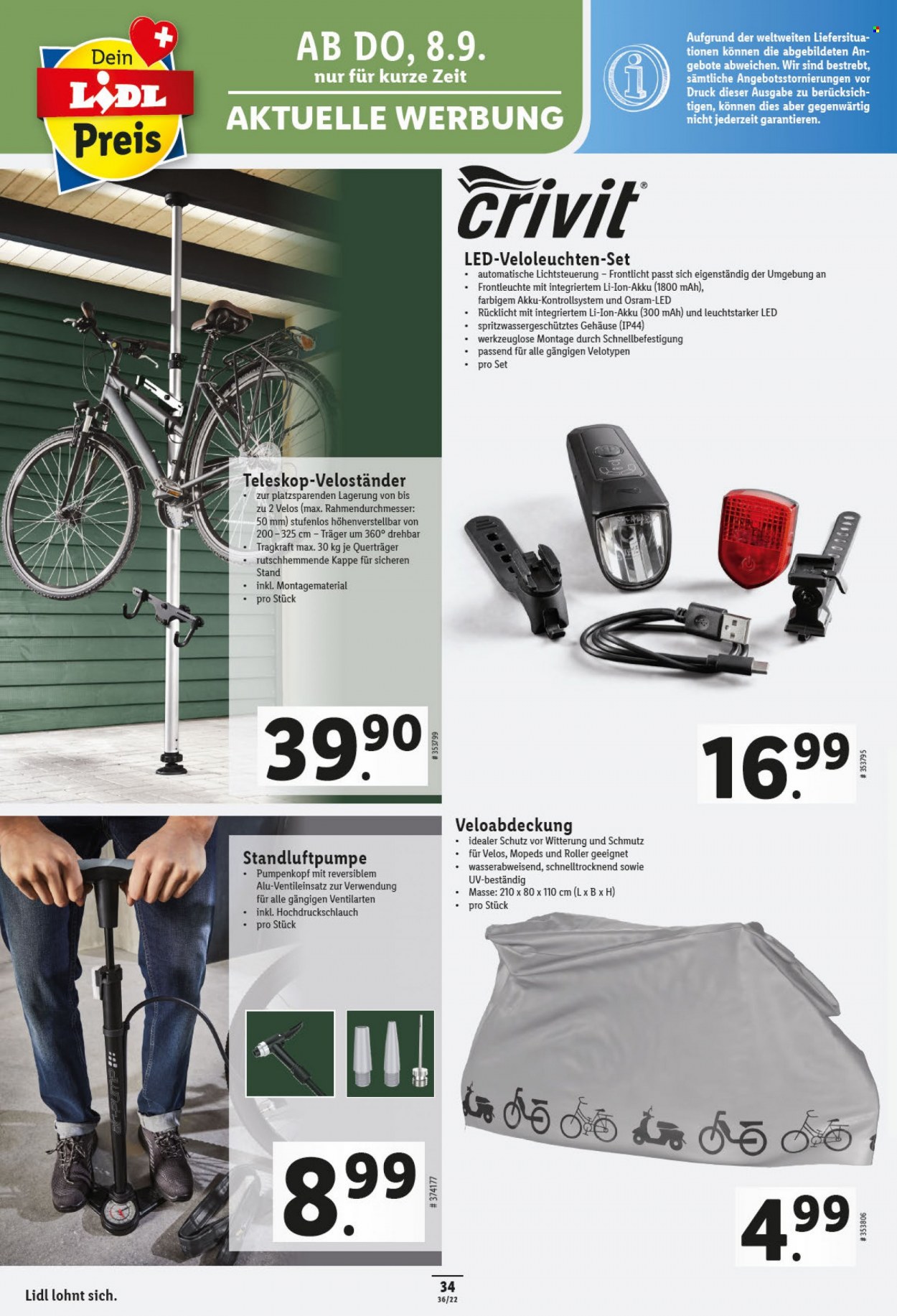 Volantino Lidl - 8.9.2022 - 14.9.2022. Pagina 34