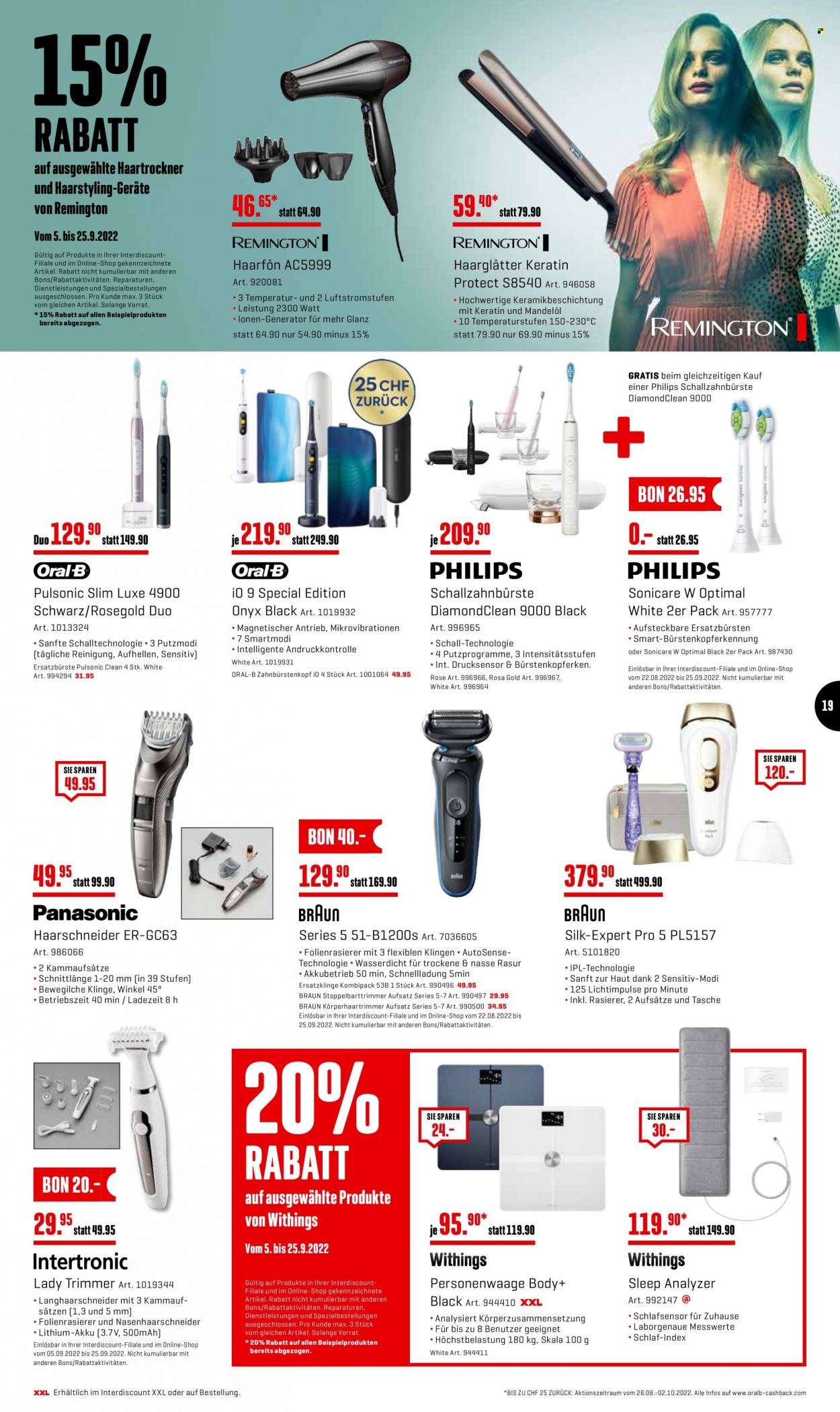 Prospekt Interdiscount - 5.9.2022 - 25.9.2022. Seite 19