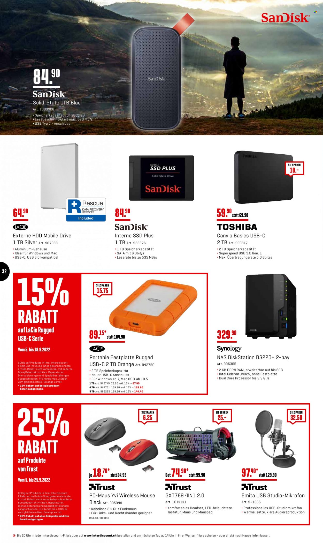 Prospekt Interdiscount - 5.9.2022 - 25.9.2022. Seite 32
