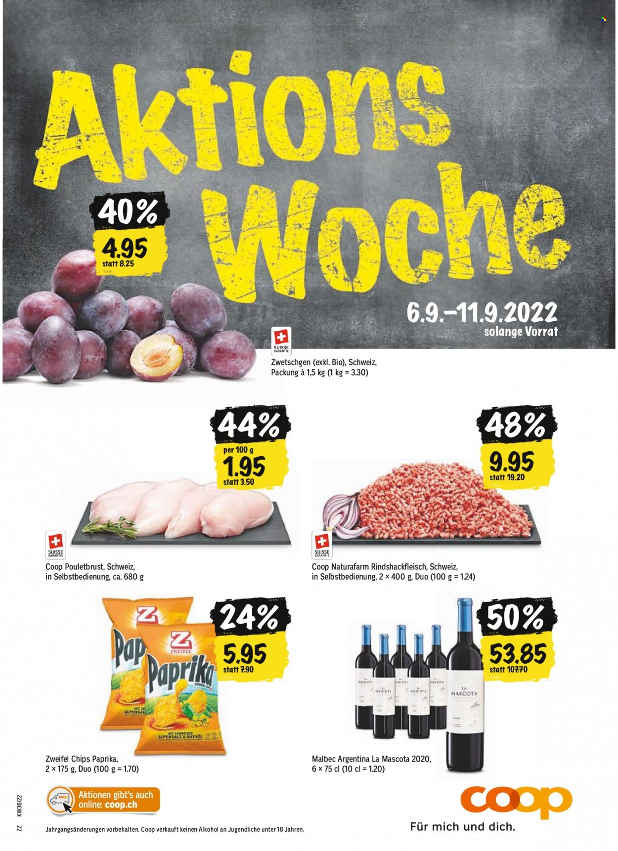 Prospekt Coop - 6.9.2022 - 11.9.2022. Seite 1