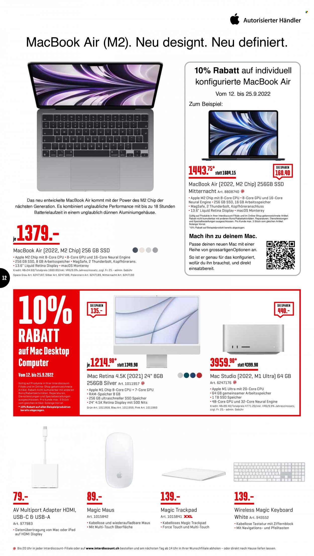 Volantino Interdiscount - 12.9.2022 - 25.9.2022. Pagina 12