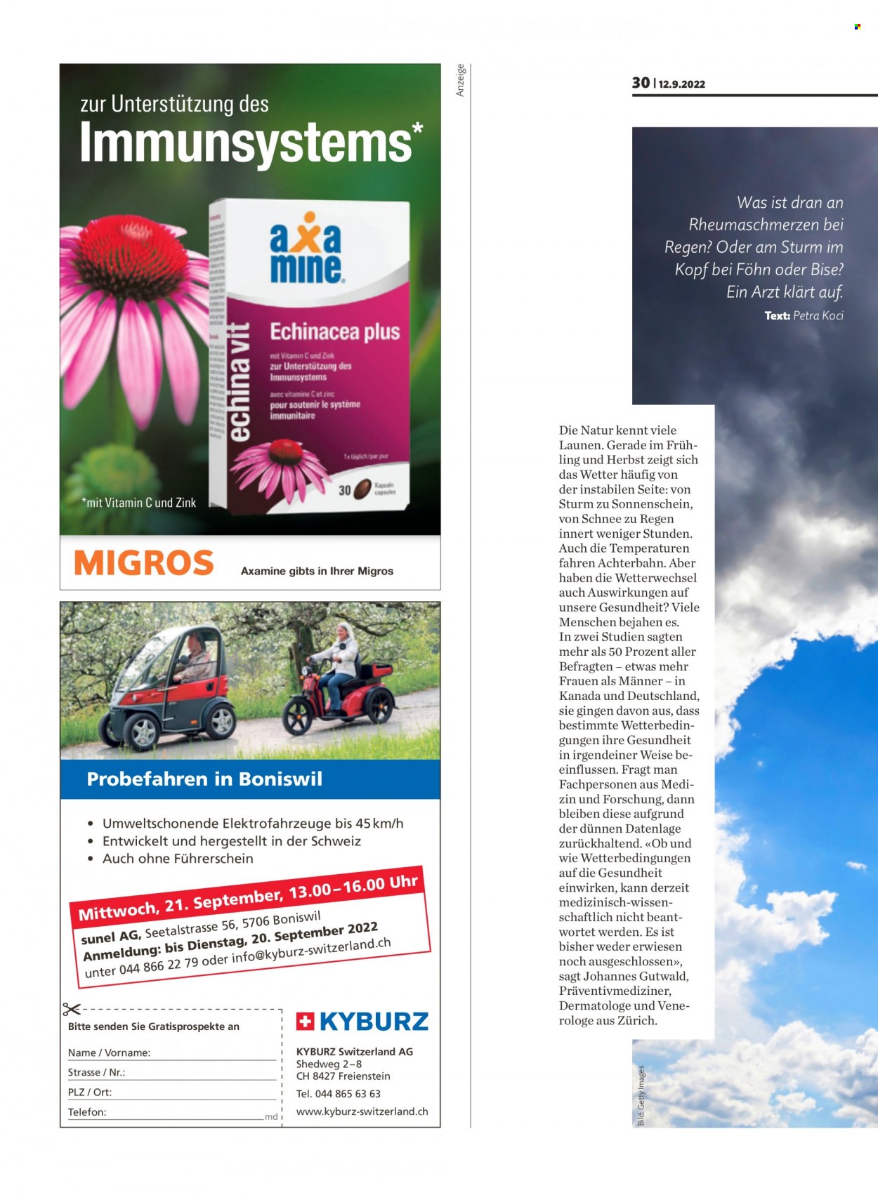 Prospekt Migros - 12.9.2022 - 12.9.2022. Seite 30