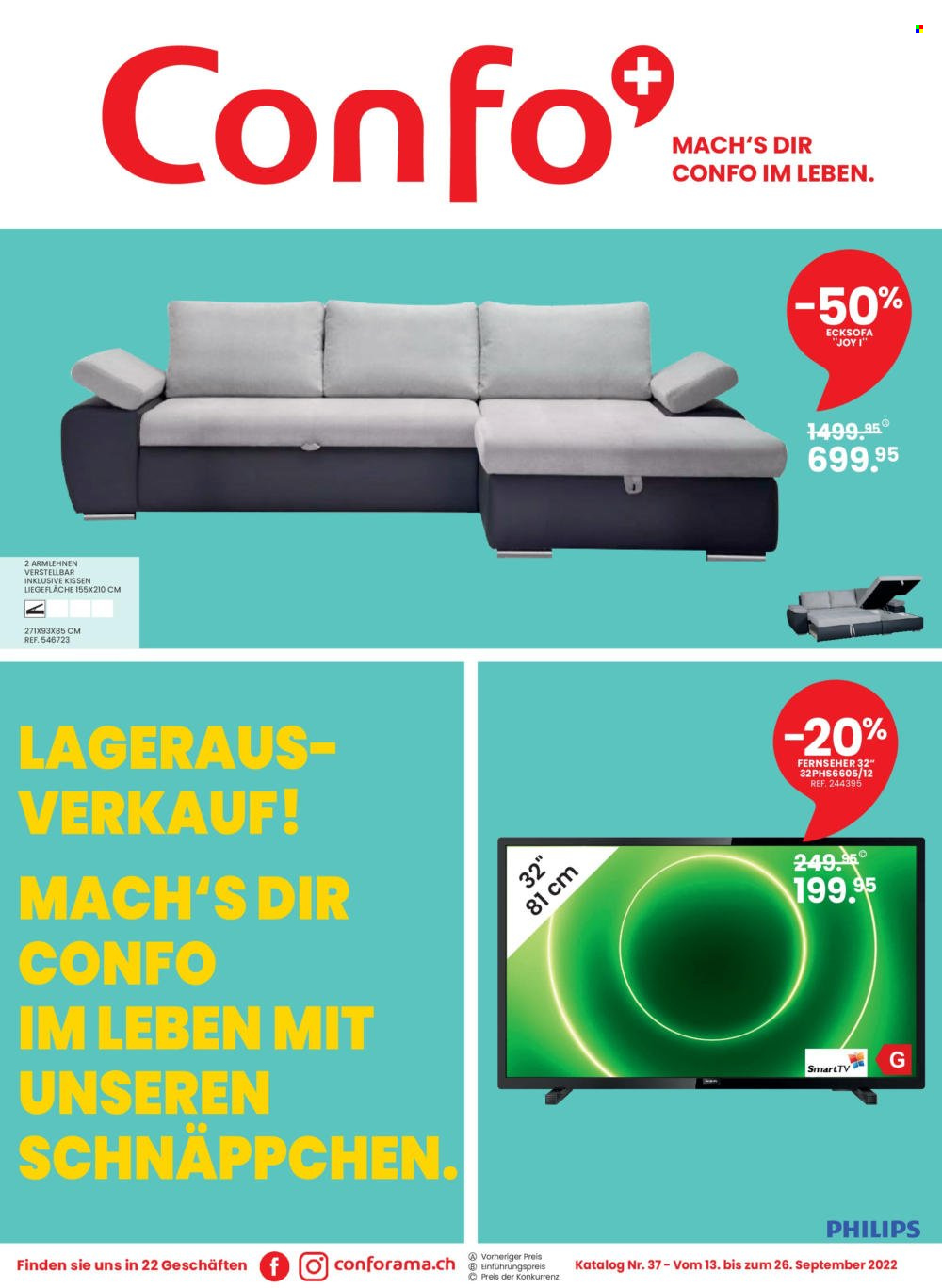 Volantino Conforama - 13.9.2022 - 26.9.2022. Pagina 1