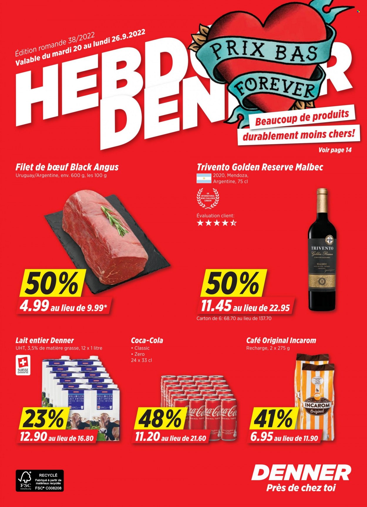 Catalogue Denner - 20.9.2022 - 26.9.2022. Page 1