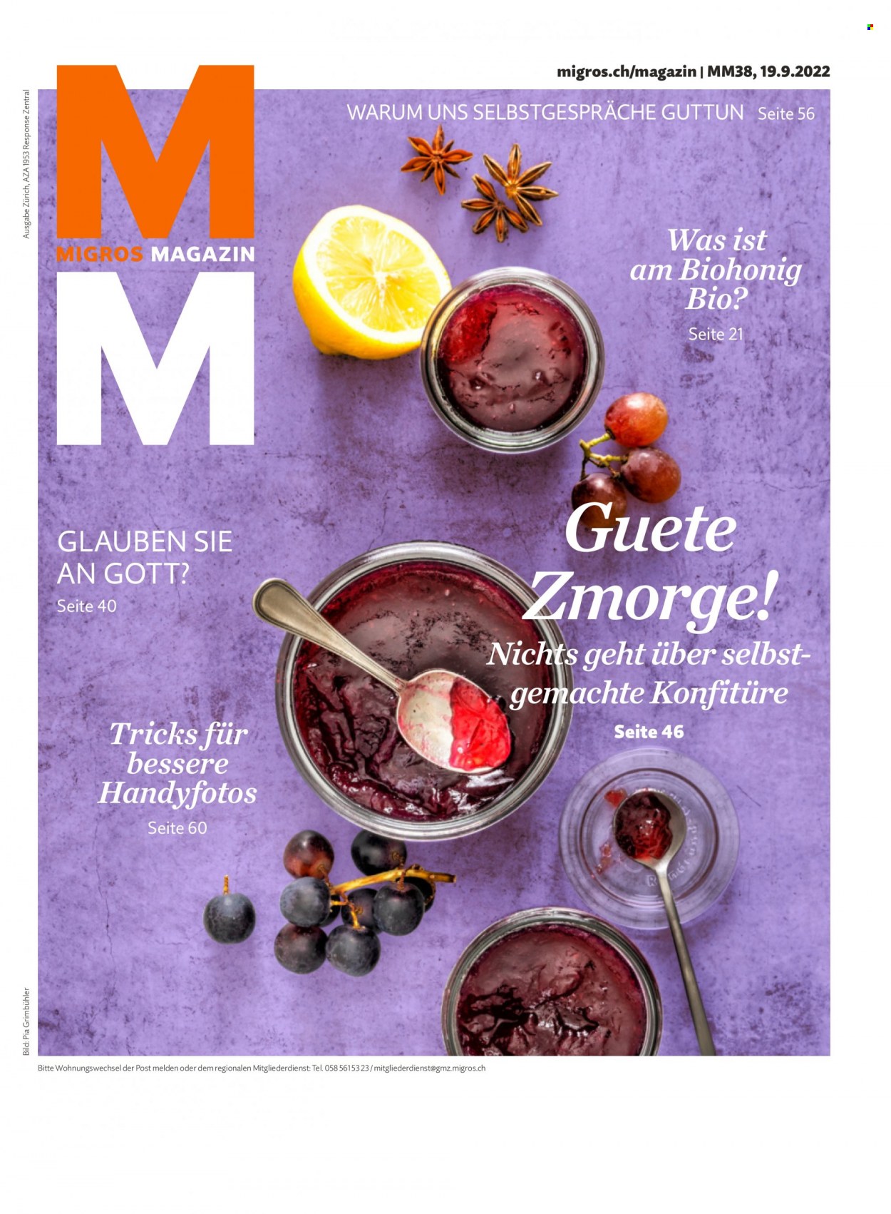 Prospekt Migros - 19.9.2022 - 25.9.2022. Seite 1
