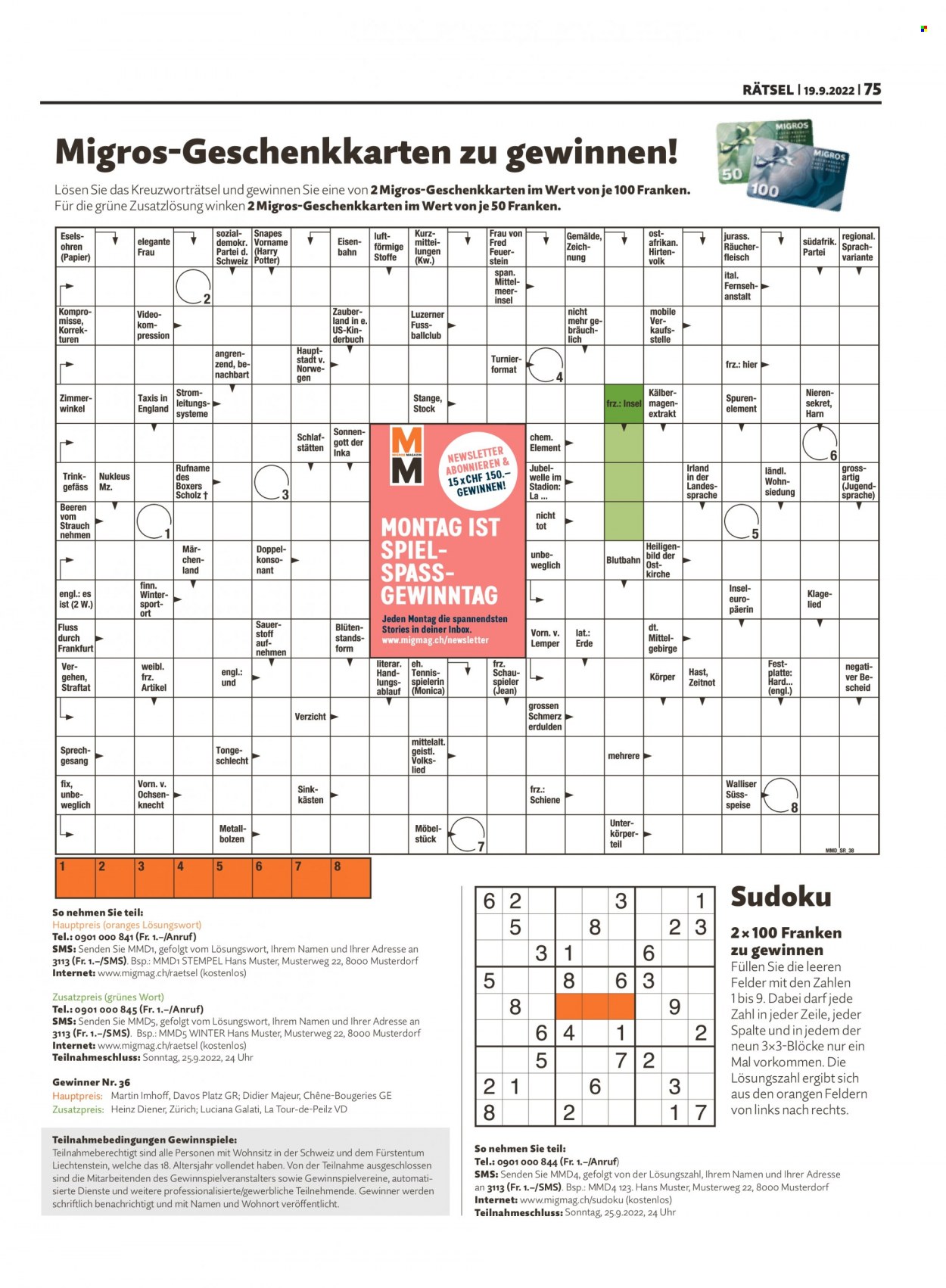 Prospekt Migros - 19.9.2022 - 25.9.2022. Seite 75