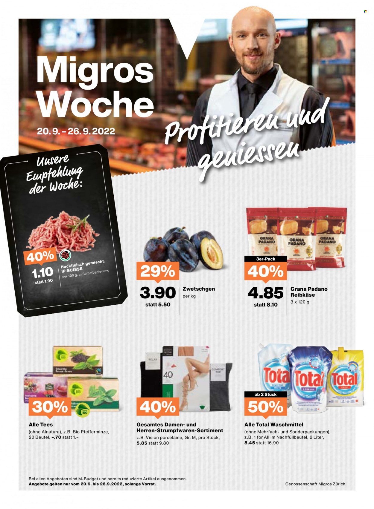 Prospekt Migros - 20.9.2022 - 26.9.2022. Seite 1