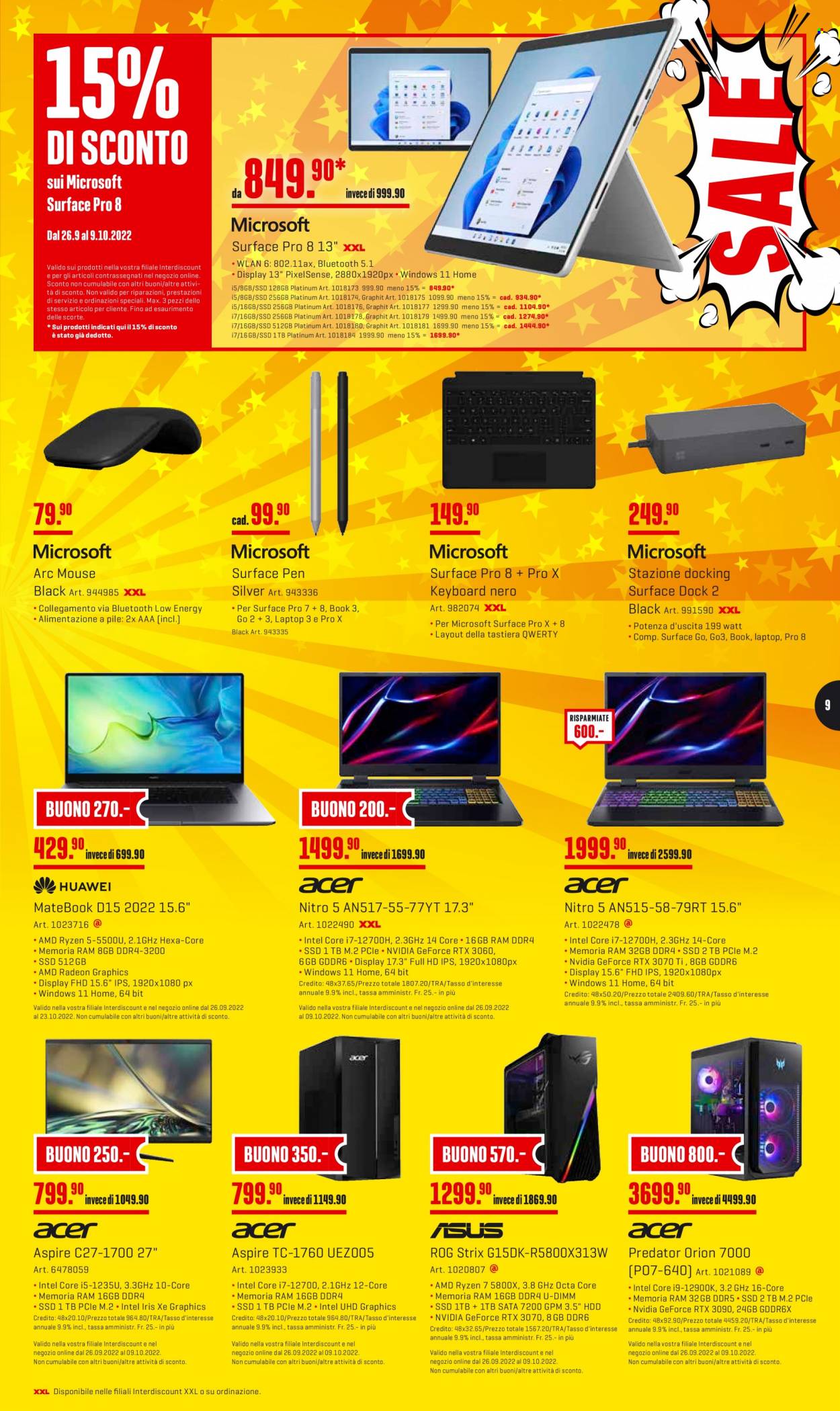 Volantino Interdiscount - 26.9.2022 - 9.10.2022. Pagina 9
