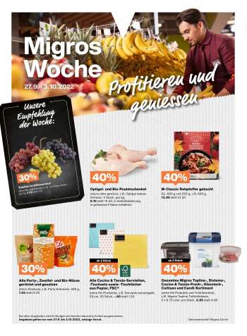 Catalogue Migros - 27.9.2022 - 3.10.2022.