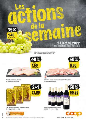Prospekte Coop - 27.9.2022 - 2.10.2022.