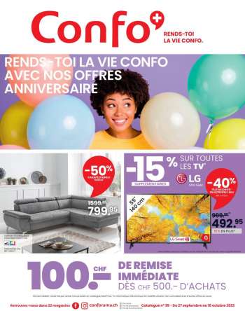Catalogue Conforama - 27.9.2022 - 10.10.2022.