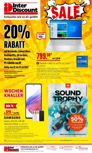 Volantino Interdiscount - 10.10.2022 - 23.10.2022.