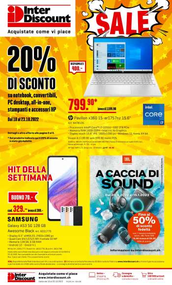 Volantino Interdiscount - 10.10.2022 - 23.10.2022.