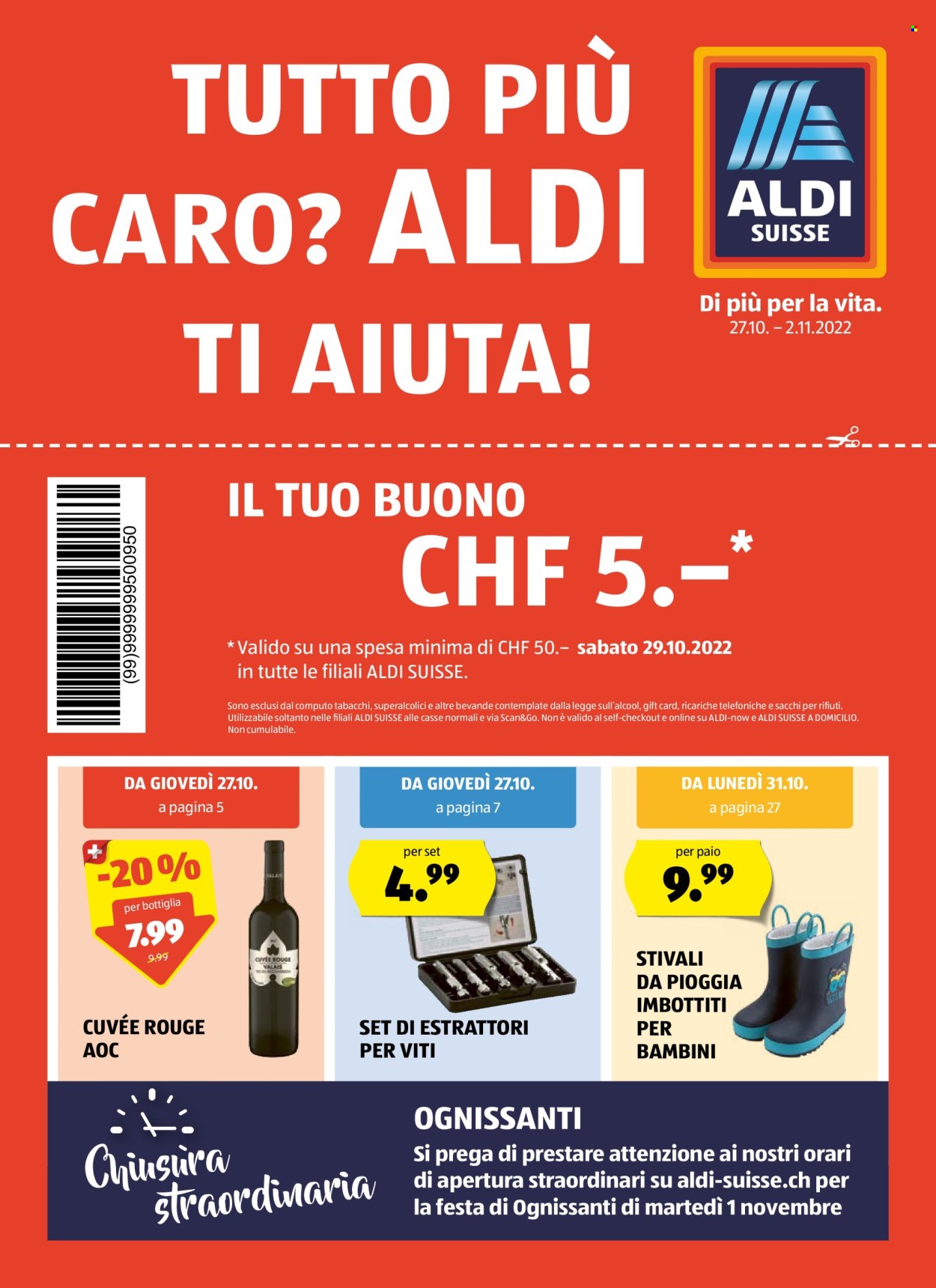 Volantino Aldi - 27.10.2022 - 2.11.2022. Pagina 1