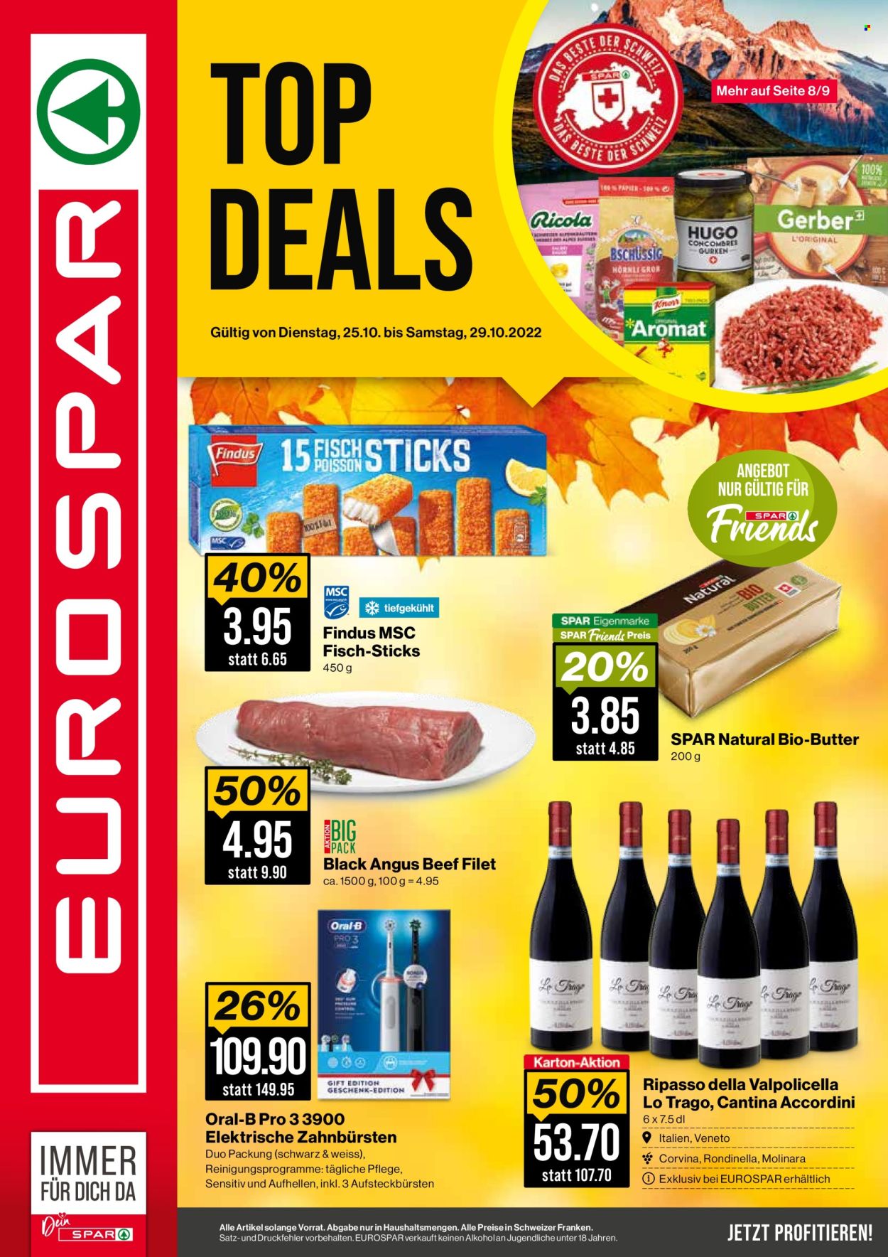 Prospekt SPAR - 25.10.2022 - 29.10.2022. Seite 1