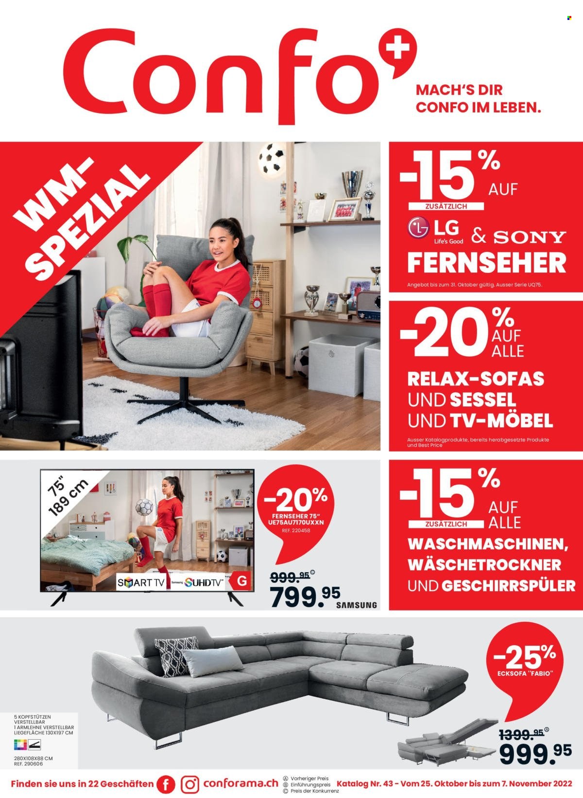 Volantino Conforama - 25.10.2022 - 7.11.2022. Pagina 1