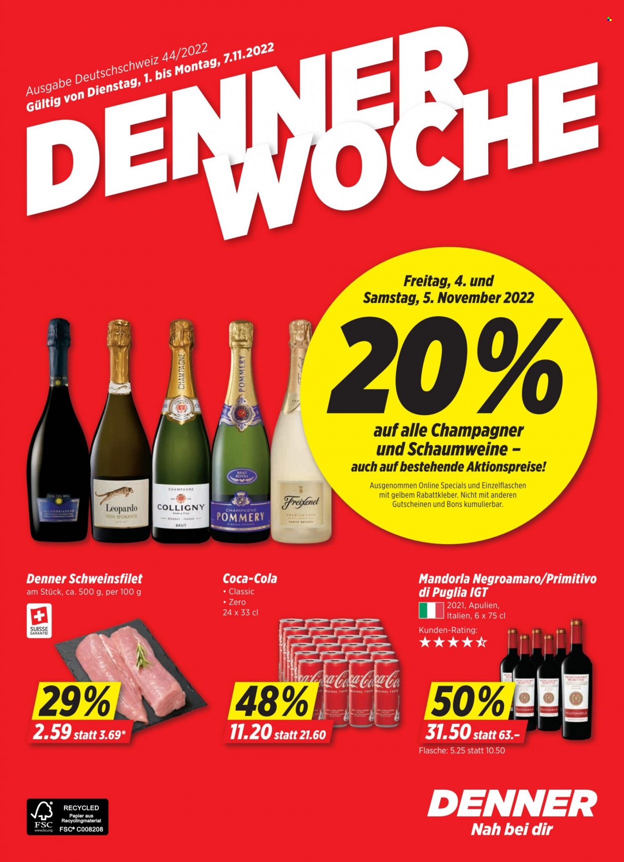 Prospekt Denner - 1.11.2022 - 7.11.2022. Seite 1